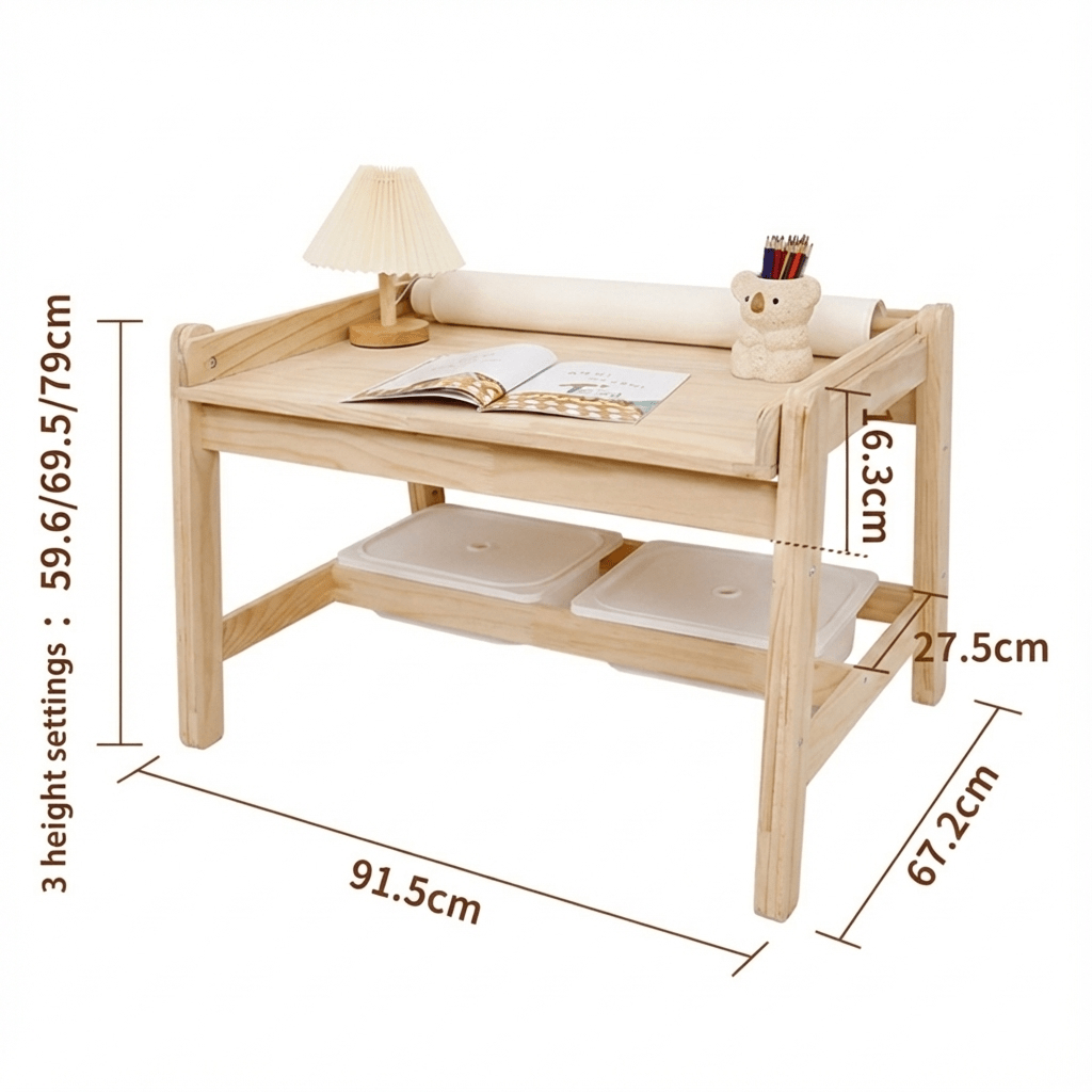 Adjustable Art & Play Desk Set - Nidokid