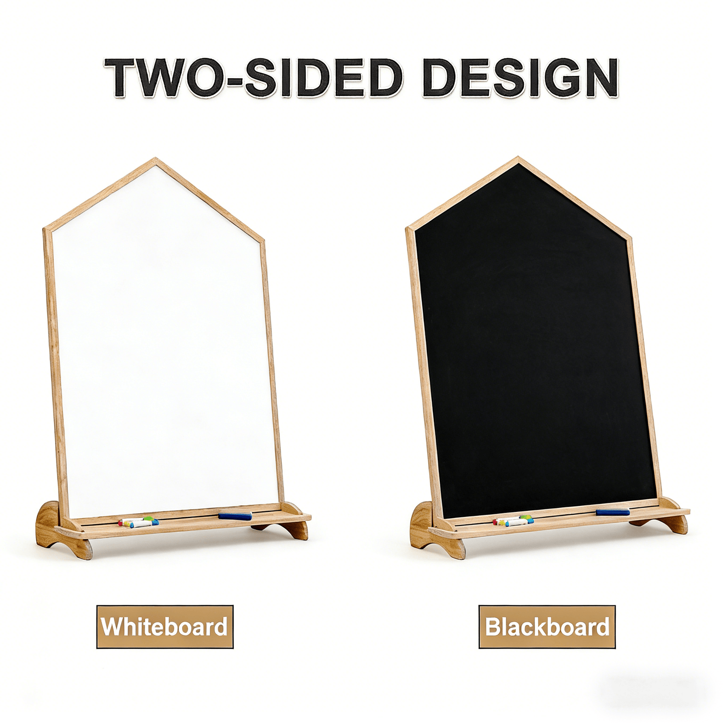 Solid Wood Double - Sided Magnetic Art Easel - Nidokid