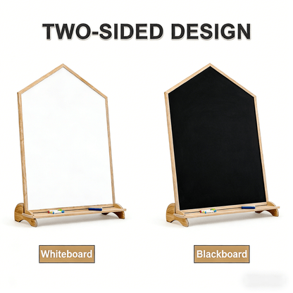Solid Wood Double - Sided Magnetic Art Easel - Nidokid