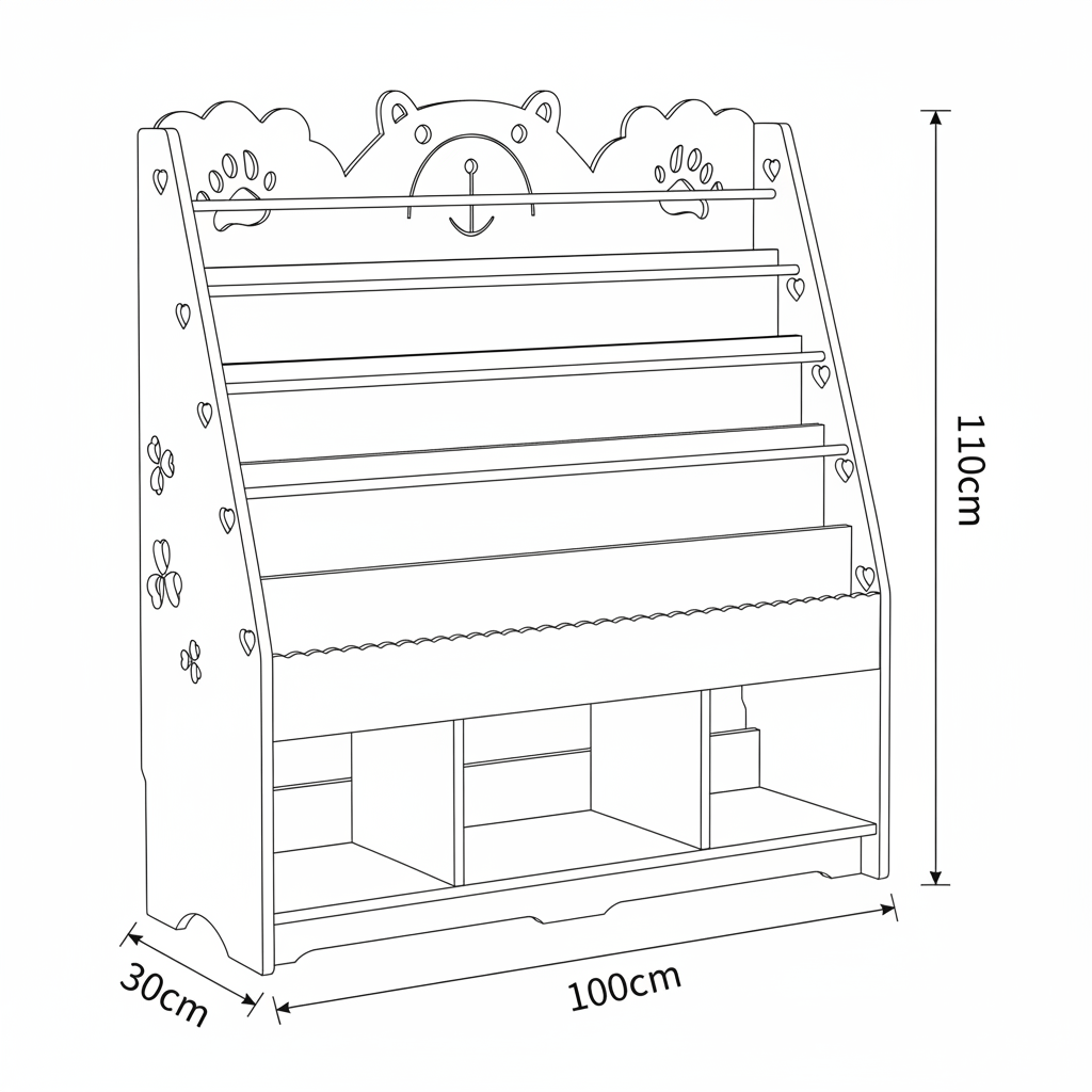 Little Bear Book Rack - Nidokid
