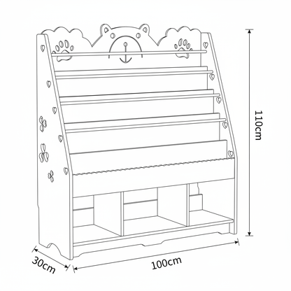 Little Bear Book Rack - Nidokid