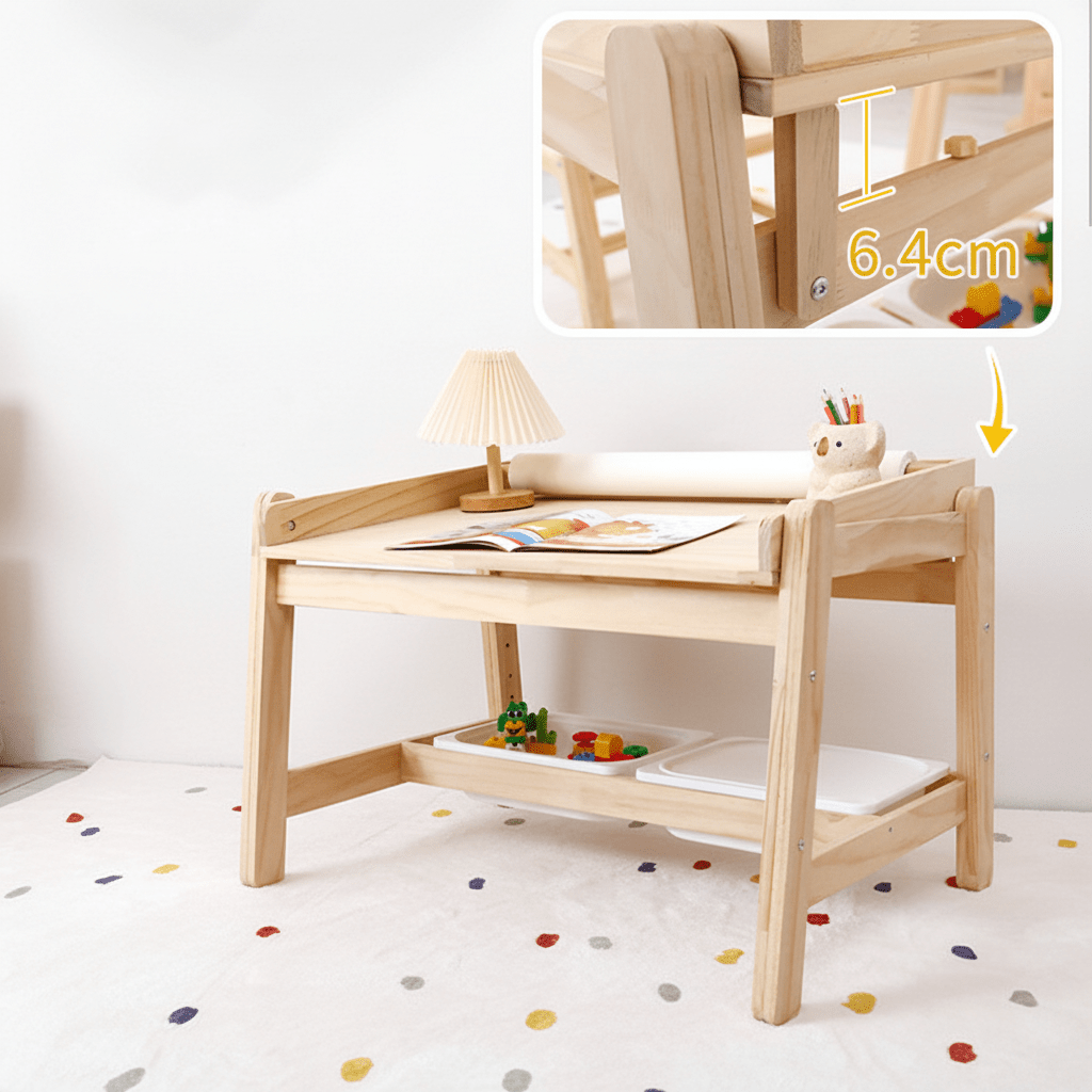 Adjustable Art & Play Desk Set - Nidokid