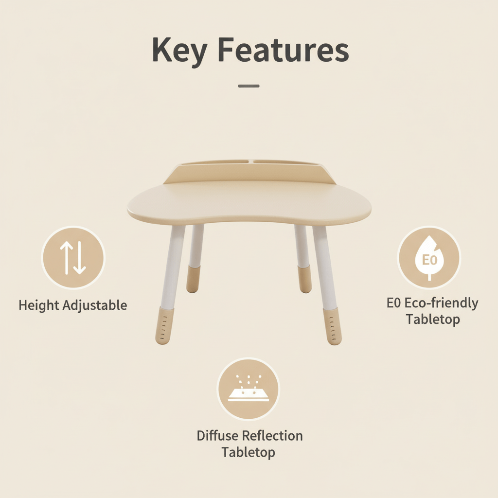 Adjustable Peanut Table for Kids - Nidokid