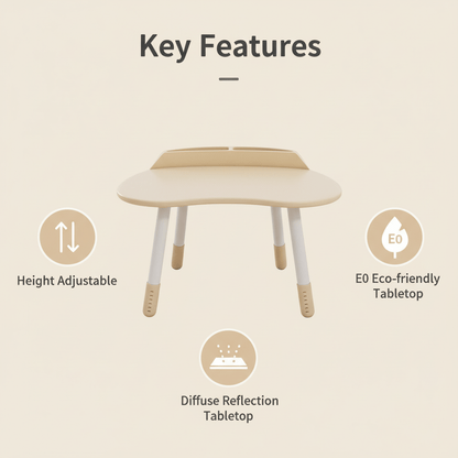 Adjustable Peanut Table for Kids - Nidokid