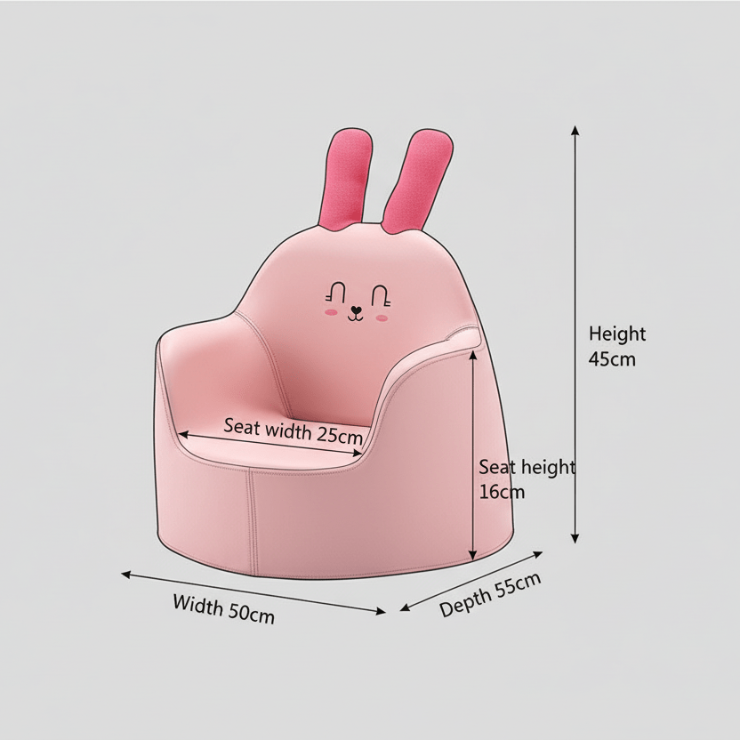 Soft Animal Reading Chair for Toddlers - Nidokid