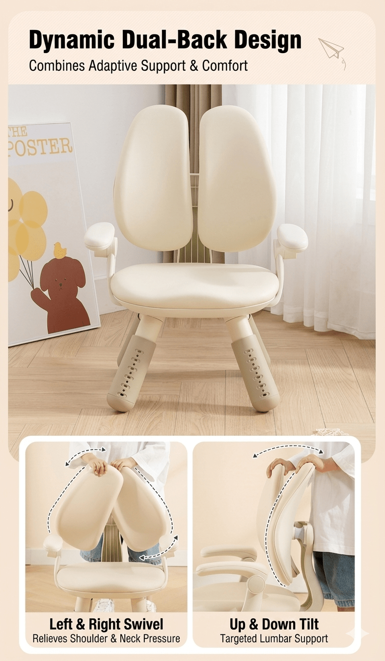 Double - Back Adjustable Kids Chair - Nidokid