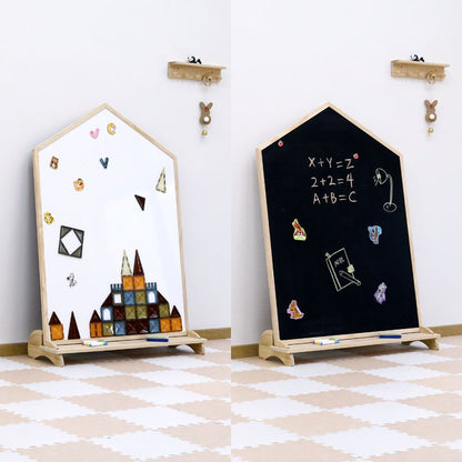 Solid Wood Double - Sided Magnetic Art Easel - Nidokid