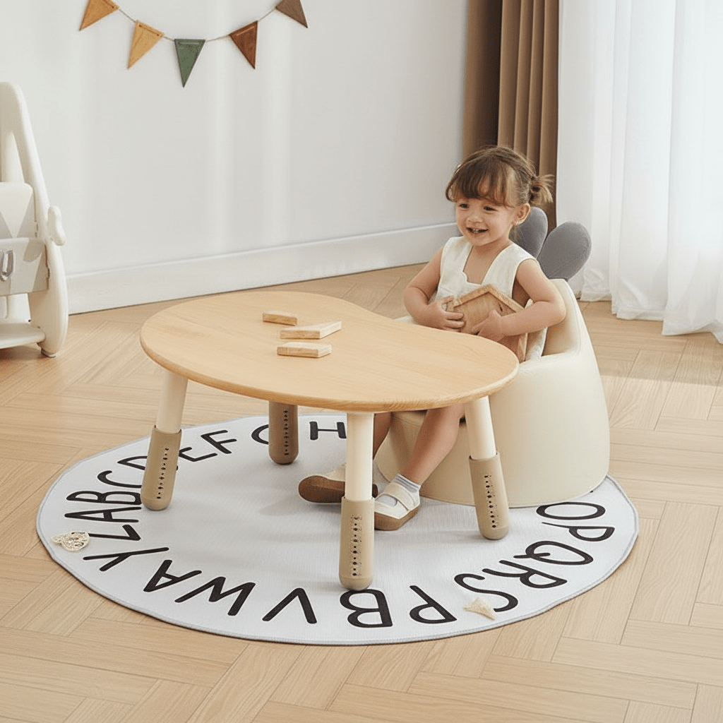 Solid Beech Peanut Table - Nidokid