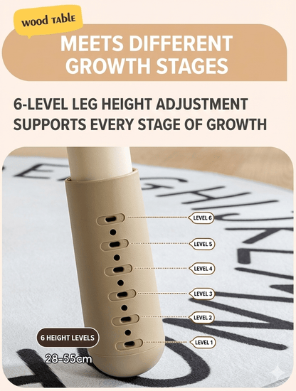 Solid Beech Peanut Table - Nidokid