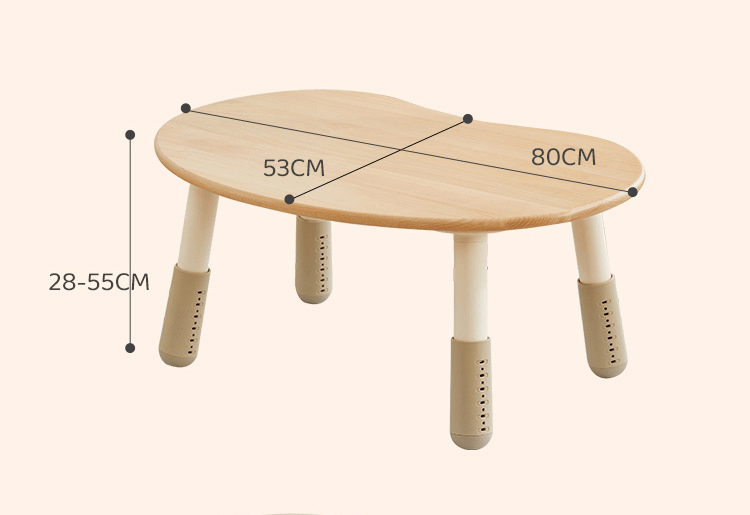 Solid Beech Peanut Table - Nidokid