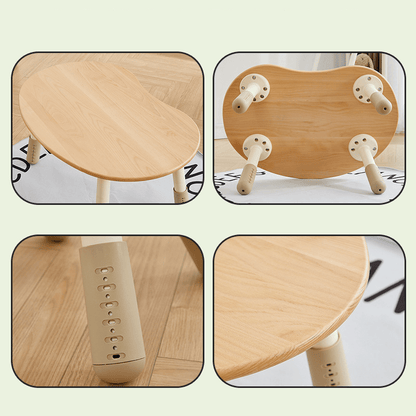 Solid Beech Peanut Table - Nidokid